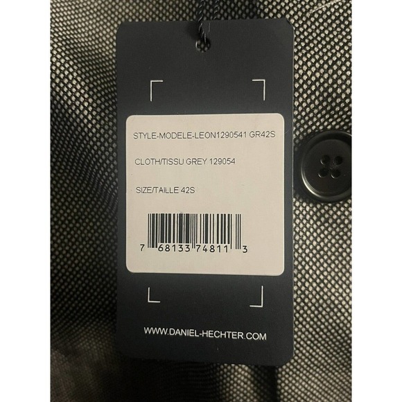 Daniel Hechter Men 42S Wool Blazer Jacket Coat Gray Tweed 2 Button NEW $295 MSRP - Picture 13 of 14